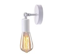 Chao Zan LED Metallo Lampade da Parete Moderne Vintage Industriale E27 Portalampada,Applique Moderna(Bianca)