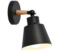 Chao Zan Moderno Stile nordico Vintage Industrial LED Applique,E27 Creativa Legno+Metallo Lampada da Parete in,Faretti,Lampada da parete regolabile a 90 gradi, Ristorante/bar/camera da letto/loft/bar