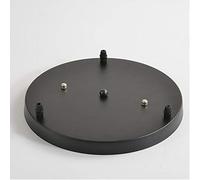 Chao Zan Rosone per lampadario a 3 fori, in metallo, nero, per lampadario a sospensione