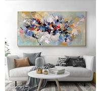 CHAOJIART Pittura a olio astratta colorata decorazione su tela poster e stampe Cuadros immagini di arte della parete per soggiorno decorazione murale 90x180 cm senza cornice