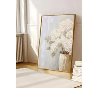 CHAOJIART Poster con pittura a olio floreale e vegetale vintage, quadro da parete con ortensie retrò per camera da letto, sala da pranzo, cucina (50x70 cm/tela rivestita)