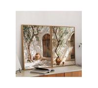 CHAOJIART Stampa su tela con poster da parete rustico con ulivo mediterraneo, ombre illuminate dal sole, paesaggio di viaggio, per l'arredamento del soggiorno (21x30cmx2/senza cornice)