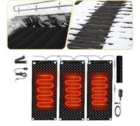 CHAOMIN Tappetini Anti-Neve for Uso Esterno - Tappetini in Gomma Antiscivolo for Scale/Porte/sentieri - Soluzioni for la rimozione della Neve Invernale(25.4x76.2cmx3Pcs)