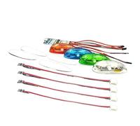 ChaonGhemieux Color LED Strobe Navigation Light Kit with 4 Lights & 1 Charger for RC Turbine Jet, Quadcopter And Multirotor Drone