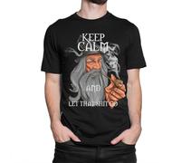 CHAOOFANG Gandalf Keep Calm And Let The Sh-t Go Funny T-Shirt, The Lord of Rings Tee