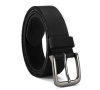 CHAOREN Cintura Uomo, Cintura Uomo Pelle Nera Marrone38mm Realizzata in Pregiata Cuoio di Bufalo Pieno Fiore, Perfetta per Look Casual Jeans