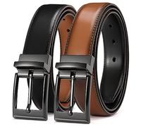 CHAOREN Cintura Uomo Pelle 1 Pack, Reversibile Cinture da Uomo in Nero e Marrone, 32mm per Abiti da Lavoro e Pantaloni Casual
