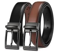 CHAOREN Cintura Uomo Pelle 1 Pack, Reversibile Cinture da Uomo in Nero e Marrone, 32mm per Abiti da Lavoro e Pantaloni Casual