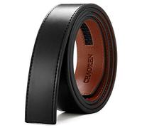 CHAOREN Cintura Uomo Pelle Senza Fibbia, Accessori per Cinta Senza Buchi Elegante Larga 35 mm, Taglia Personalizzata