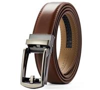 CHAOREN Cinture Cricchetto per Uomo - Cintura in Pelle Uomo 1 1/4" per Abito - Cintura Regolabile con Micro Regolazione