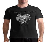 CHAORENSHIYI Rainbow Kitten Surprise Men T-Shirt Black Unisex Tops Casual Tee XXL