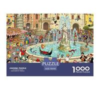 Chaos al Festival della Piazza in Italia Puzzle in Legno Impermeabile Puzzles Da 1000 Pezzi Per Adulti Colorati Giochi Educativi