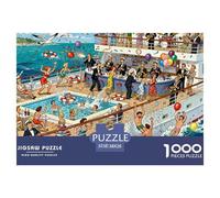 Chaos alla festa sulla passerella della nave da crociera Puzzle in Legno Impermeabile DIY Puzzles Da 1000 Pezzi Per Adulti Divertenti Giochi Educativi