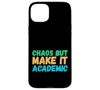 Chaos But Make It Academic Funny Back To School Teacher Custodia per iPhone 15 Plus