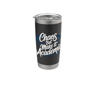 Chaos But Make It Academic Student Nerd Stress - Bicchiere termico in acciaio inox doppia parete