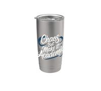 Chaos But Make It Academic Student Nerd Stress - Bicchiere termico in acciaio inox doppia parete