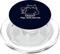 Chaos Cat Sì, ero io, Wine Lover Humor PopSockets PopGrip per MagSafe