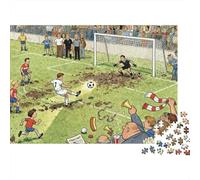 Chaos del calcio di rigore nel calcio Puzzle in Legno Impermeabile DIY Puzzles Da 1000 Pezzi Per Adulti Impossibili Per Decorazioni Domestiche