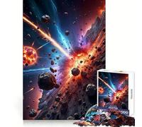 Chaos in Space Puzzle per ragazzi da 1000 pezzi Esercizio mentale Divertimento leggero Taglio preciso Regalo premuroso (50x75cm)