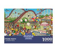 Chaos in the amusement park ride Puzzle in Legno Impermeabile DIY Puzzles Da 1000 Pezzi Regali Per Adulti Divertenti Giochi Di Impegnativi