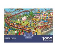Chaos in the amusement park ride Puzzle in Legno Impermeabile DIY Puzzles Da 1000 Pezzi Regali Per Adulti Colorati Giochi Educativi