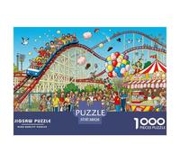 Chaos in the amusement park ride Puzzle in Legno Impermeabile DIY Puzzles Da 1000 Pezzi Regali Per Adulti Colorati Per Decorazioni Domestiche