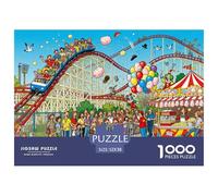Chaos in the amusement park ride Puzzle in Legno Impermeabile Puzzles Da 1000 Pezzi Regali Per Adulti Divertenti Giochi Educativi