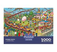 Chaos in the amusement park ride Puzzle in Legno Impermeabile Puzzles Da 1000 Pezzi Regali Per Adulti Divertenti Per Decorazioni Domestiche