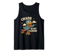 Chaos Is My Cardio, divertente grafica retrò Roller Duck Canotta