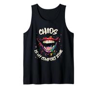 Chaos Is My Comfort Zone (Dichiarazione Divertente e Grafica da Clown) Canotta