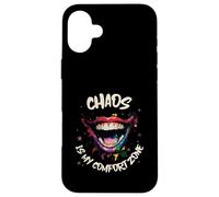 Chaos Is My Comfort Zone (Dichiarazione divertente e grafica da clown) Custodia per iPhone 16 Plus