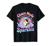 Chaos Mode Activated With Sparkles Fun Kitten Maglietta