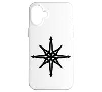 Chaos Star Simbolo Punk Metal Pentagramma Anarchia Occulto Satana Custodia per iPhone 16 Plus
