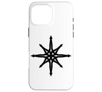 Chaos Star Simbolo Punk Metal Pentagramma Anarchia Occulto Satana Custodia per iPhone 16 Pro Max