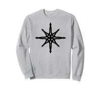 Chaos Star Simbolo Punk Metal Pentagramma Anarchia Occulto Satana Felpa
