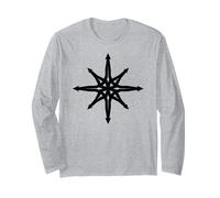 Chaos Star Simbolo Punk Metal Pentagramma Anarchia Occulto Satana Maglia a Manica