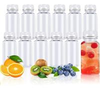 CHAOTEMAI 12 Pezzi Bottiglie Plastica Contenitori Viaggio Accessori Utili Bottiglie di Plastica con Coperchi Bottiglie di Bevande a Prova di Perdite 100ml Contenitori per Bevande con Coperchio