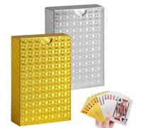 CHAOTEMAI 2 Pezzi Completo Impermeabile Carte da Gioco, Bicolore Burraco, Riutilizzabile Carte Poker Professionali Design Elegante per Blackjack Giochi di Poker e Riunioni di Festa