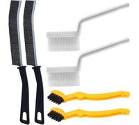 CHAOTEMAI 6 Pezzi Spazzola per Pulire Doccia Setole Dure A Forma di V Spazzola Pulizia Fessure Appendibile Spazzole per Pulire Pulisci Fughe Pavimenti per Fughe di Piastrelle Corrimano Fornelli