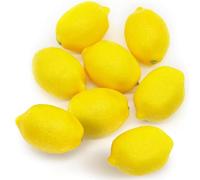 CHAOTEMAI 8 Pezzi Finti Limone Frutta Finta Frutta Artificiale Fresca Artificiale Limone Giallo Decorazione per la Cucina Decorazione da Tavolo Ghirlanda Natalizia Decorativo Ciotola di Frutta (Giallo
