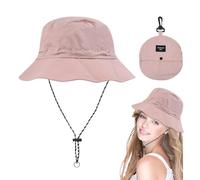 CHAOTEMAI Cappello Pioggia Donna Circonferenza 21-24in Cappello Donna Pieghevole Impermeabile Safari Cappello Pescatore Uomo Tesa Larga Asciugatura Rapida Estate Spiaggia Viaggio Escursioni(Rosa)