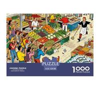 Chaotic Mercato Boqueria di Barcellona Puzzle in Legno Impermeabile Puzzles Da 1000 Pezzi Regali Per Adulti Divertenti Giochi Educativi