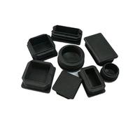 CHAOUYYZ 20 Tappi per Fori per Gambe in Plastica per Mobili, Tappi Terminali Neri per Tubi Quadrati in Acciaio, Tappetino Antiscivolo, Accessori per Mobili./Square 15 * 15Mm