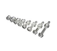 CHAOUYYZ 50Sets Acrilico Trasparente Nylon Plastica M3-M6, Rotondo Phillips Testa Viti Bull+ Dado/50 Sets/M3*8Mm