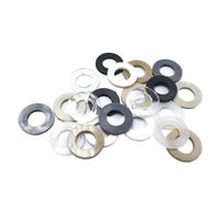 CHAOUYYZ Kit Di Rondelle Piatte in Plastica M3-M10, Elementi Di Fissaggio in Pa66 Pc Pp Peek Pvdf Pps Pvc, F017-F023/M3-M10 Kit/Pvdf Kit -T0427