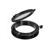CHAOUYYZ Oblò da 265 Mm per Barche Marine, Yacht, Camper, Portelli Rotondi in Plastica Abs, Oblò Di Ricambio, Oblò, Oblò Di Ricambio/Black