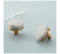 CHAOUYYZ Pomelli per Armadietti - Maniglie per Cassetti in Pietra e Ottspazzolato/White