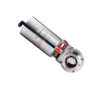 CHAOUYYZ Valvola a Farfalla Tri Clamp da 5" 2" 2,5", Attuatore Pneumatico, Valvola a Farfalla in Acciaio Inox a Semplice Effetto per Attrezzature Meccaalimentari/38Mm * Ferrule 50.5