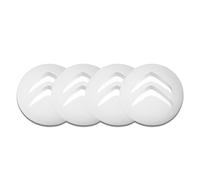 CHAOWEIFB 4 Pezzi Auto Ruota Centro Coprimozzi Adesivi per Citroen C3 C4 C5 Elysee, Tappi Coprimozzo Adesivo Cerchioni Mozzo Badge Accessori Tuning,Silver-50mm