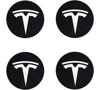 CHAOWEIFB 4 Pezzi Auto Ruota Centro Coprimozzi Adesivi per Tesla Model 3 Highland 2024, Tappi Coprimozzo Adesivo Cerchioni Mozzo Badge Accessori Tuning,D